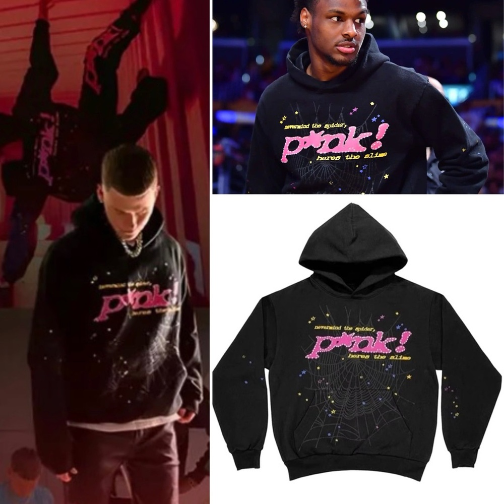 Sp5der⚡️P*NK Spider Slime Web Hoodie Worldwide x Young Thug Hoodie - Picture 2 of 14